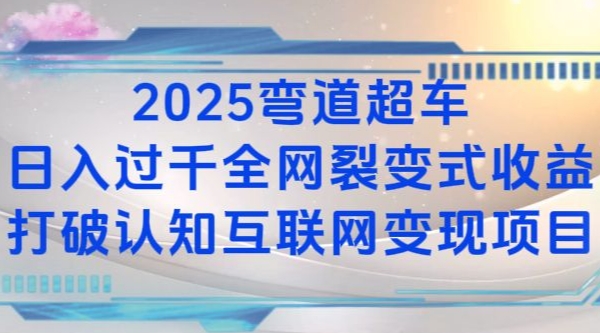 2025弯道超车日入过K全网裂变式收益打破认知互联网变现项目【揭秘】-冒泡网