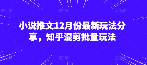 小说推文12月份最新玩法分享，知乎混剪批量玩法 - 冒泡网-冒泡网