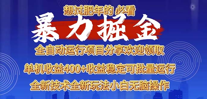 2025暴力掘金项目，想过肥年必看！ - 冒泡网-冒泡网