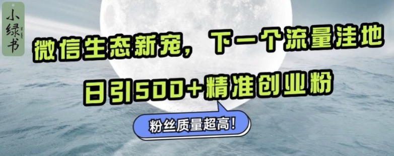 微信生态新宠小绿书：下一个流量洼地，日引500+精准创业粉，粉丝质量超高 - 冒泡网-冒泡网