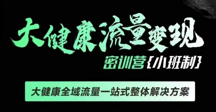 千万级大健康变现课线下课，大健康全域流量一站式整体解决方案-冒泡网