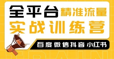 全平台精准流量实战训练营，百度微信抖音小红书SEO引流教程-冒泡网